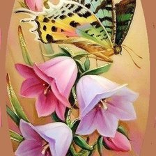 Оригинал схемы вышивки «квіти і метелики» (№729724)