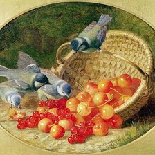 Схема вышивки «Птицы и ягоды»