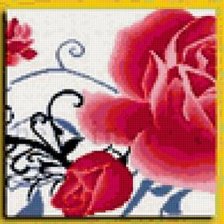 Оригинал схемы вышивки «розы» (№732352)