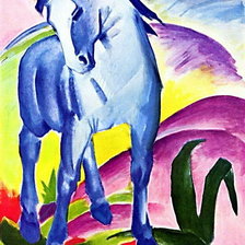 Оригинал схемы вышивки «Синий конь» (№733477)