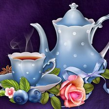 Оригинал схемы вышивки «Приглашение на чай» (№733715)