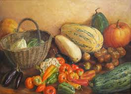 Натюрморт с овощами - для дачи, урожай, для кухни, овощи - оригинал