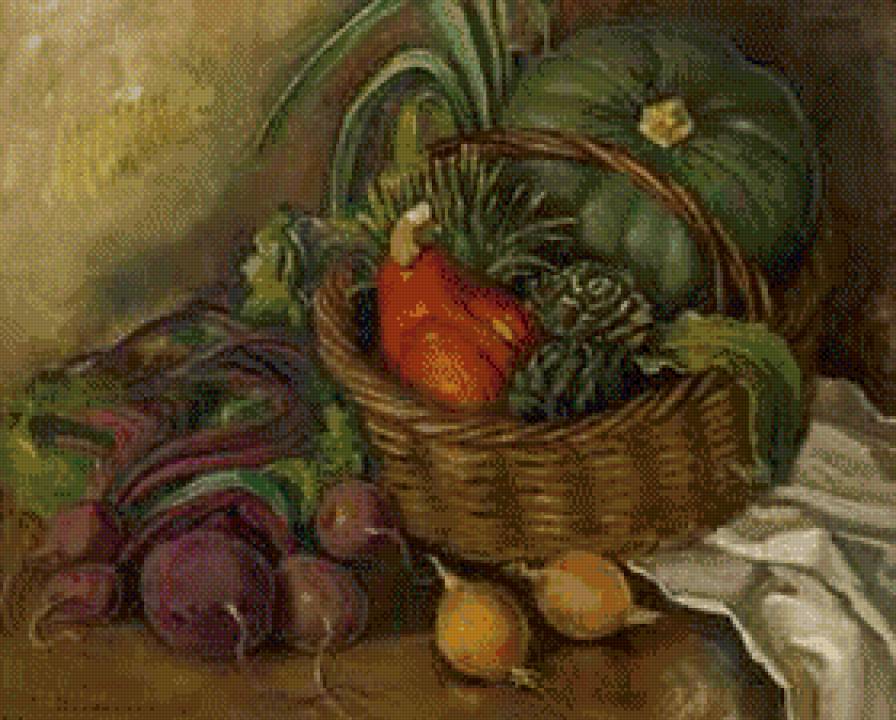 Натюрморт с овощами - овощи, для кухни, для дачи, урожай - предпросмотр