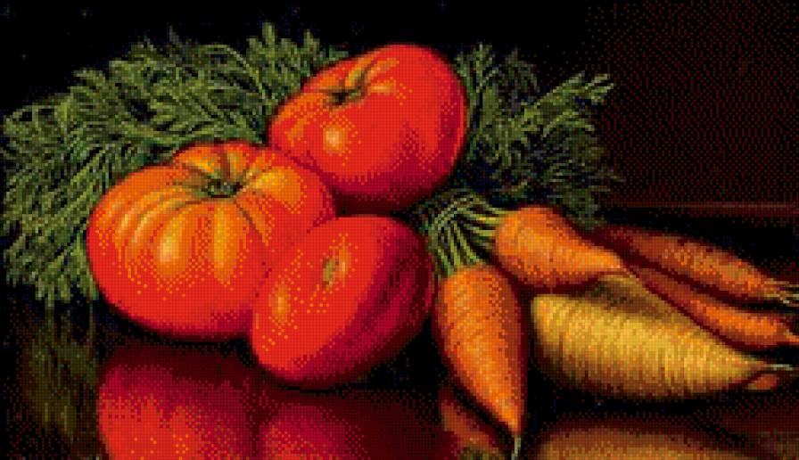 Натюрморт с овощами - для кухни, урожай, овощи, для дачи - предпросмотр