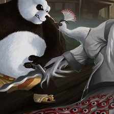 Схема вышивки «кунфу панда»