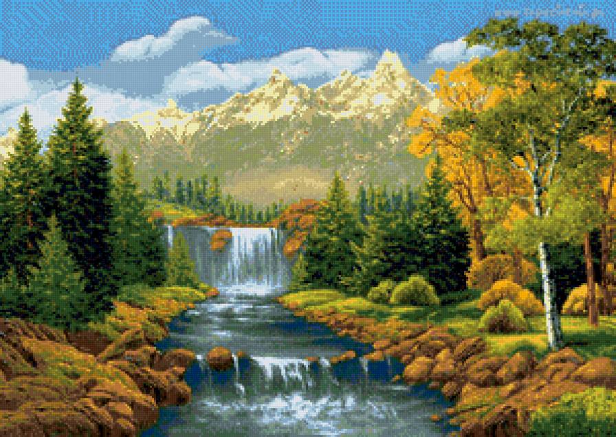 водопад - природа, пейзаж, водопад - предпросмотр