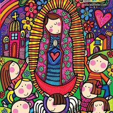 Оригинал схемы вышивки «Virgen De Guadalupe» (№735578)