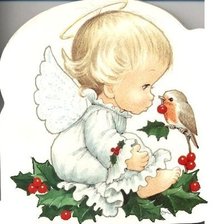 Оригинал схемы вышивки «ангел с птичкой» (№735611)