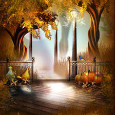 Оригинал схемы вышивки «Осенний пейзаж» (№736449)