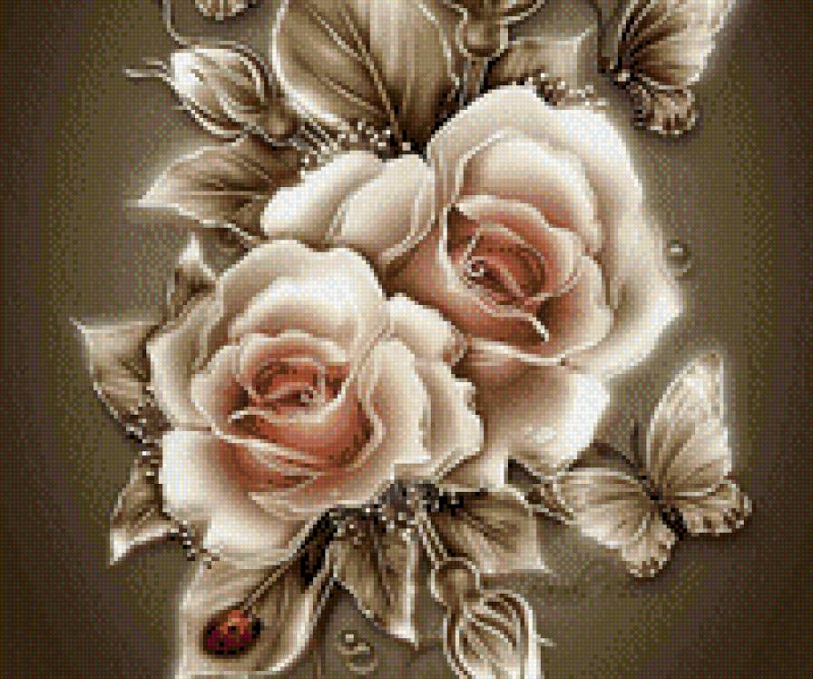 троянди чорно-білі - предпросмотр