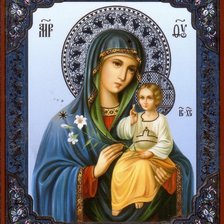 Оригинал схемы вышивки «Иконы Богородицы Девы Марии Матери Божьей неувядаемый цвет2» (№739247)