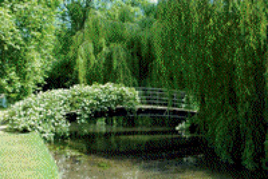 Природа - мост, природа, река, пейзаж - предпросмотр