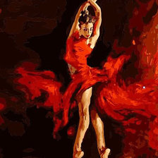 Оригинал схемы вышивки «огненный танец» (№740007)