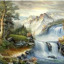 Оригинал схемы вышивки «Водопад» (№741195)