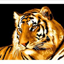 Оригинал схемы вышивки «Тигр» (№741539)