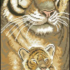 Оригинал схемы вышивки «Тигр» (№741542)