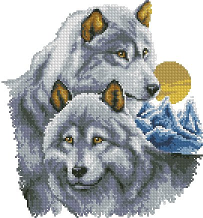 Волки - луна, волки, животные, лес - оригинал