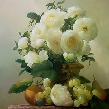 Оригинал схемы вышивки «белые розы» (№741778)