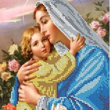 Оригинал схемы вышивки «БМ Мария и дитя» (№741991)