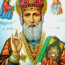 Оригинал схемы вышивки «Икона "Святого Николая Чудотворца"» (№744057)