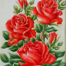Оригинал схемы вышивки «Розы» (№746173)