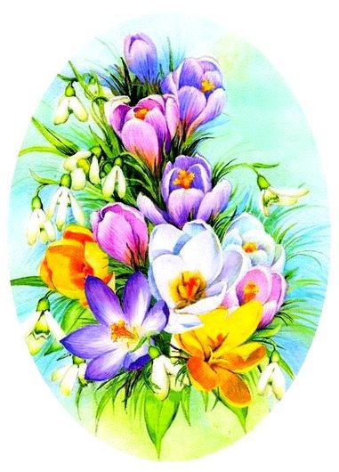 Букет цветов - букет, крокусы, цветы, весна - оригинал