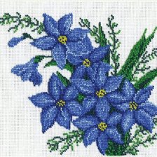 Оригинал схемы вышивки «синие цветы» (№749669)