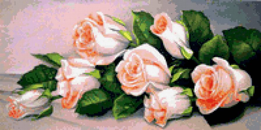Розы - цветы, розовые розы, букет - предпросмотр