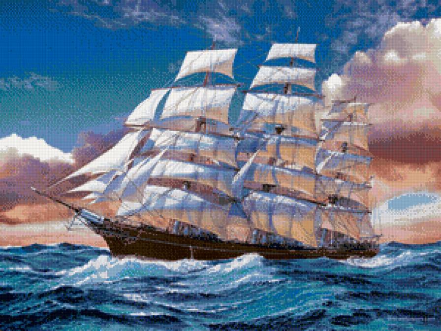 Парусник - парусник, море, корабль - предпросмотр