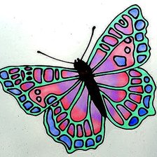 Оригинал схемы вышивки «бабочка» (№753882)