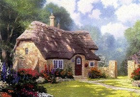 Красивый домик - красота, дом, сад. - оригинал