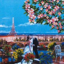 Оригинал схемы вышивки «парижский поцелуй» (№755404)