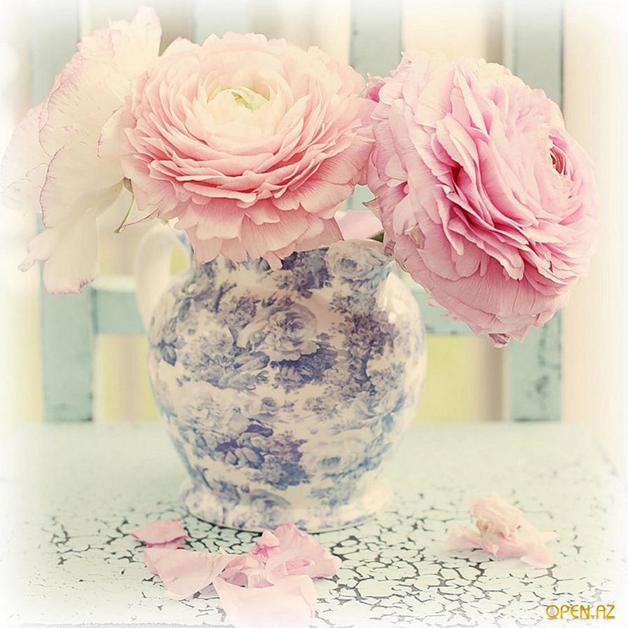 ваза с цветами - цветы - оригинал