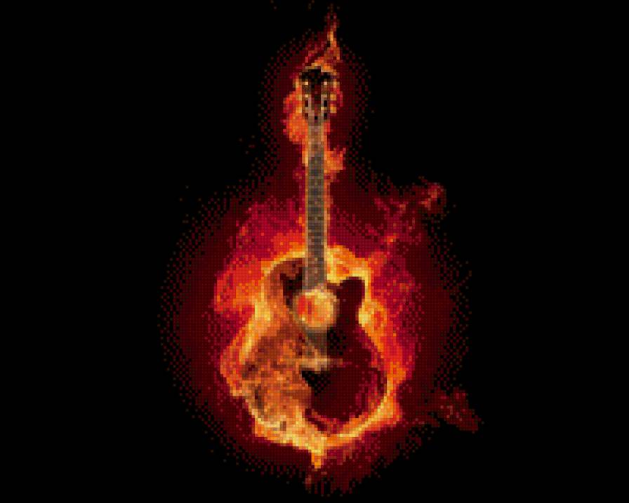 гитара - огонь - предпросмотр