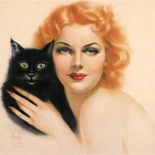 женщина с котом
