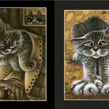 Оригинал схемы вышивки «коты» (№761421)
