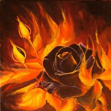 Схема вышивки «пламенная роза»