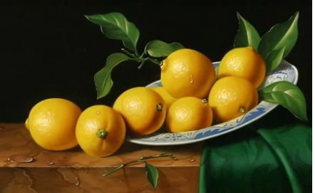 Натюрморт с лимонами. - натюрморт, классика, фрукты, лимоны - оригинал