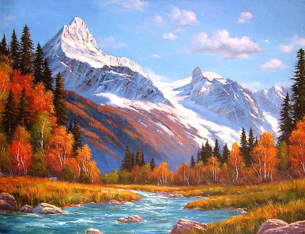 осень в горах - природа, пейзаж - оригинал