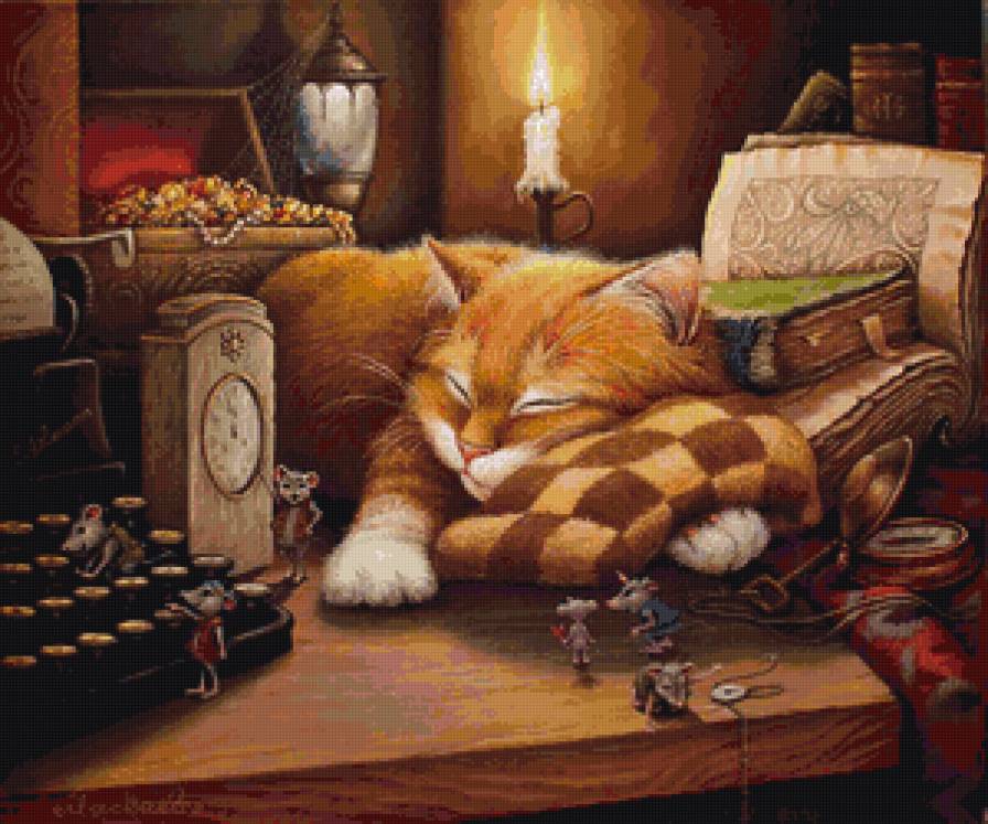 кошачий сон - спящий, коты, кот, котики - предпросмотр