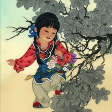 Оригинал схемы вышивки «китайские дети» (№767708)