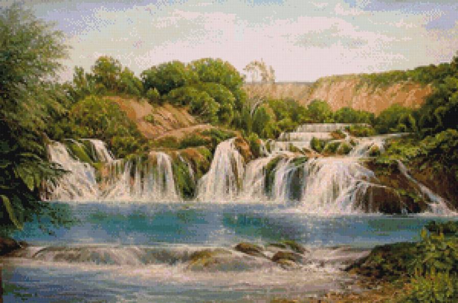 водопад - природа, пейзаж, водопад, вода - предпросмотр