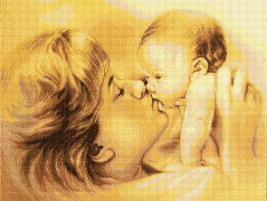 Малыш с мамой - нежность, мама, любовь, малыш - предпросмотр