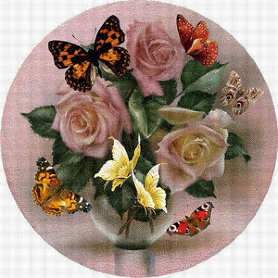 цветы и бабочки - предпросмотр