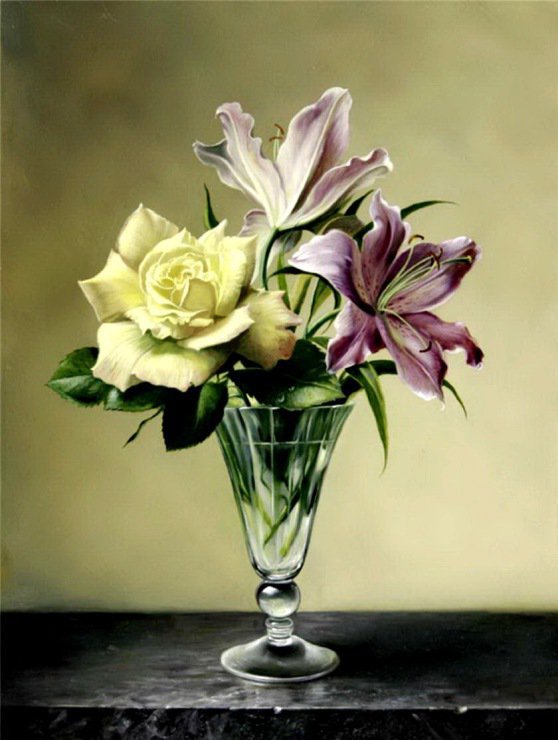 Цветы в вазе - цветы в вазе - оригинал