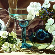 Оригинал схемы вышивки «цветы и стекло» (№772917)