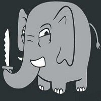 Слоник с ножом (меньше размер)