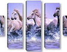Схема вышивки «триптих лошади»