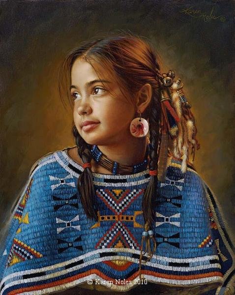 Индейская девочка - девочка, костюм, индейцы - оригинал