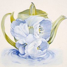 Схема вышивки «цветочный чайник»